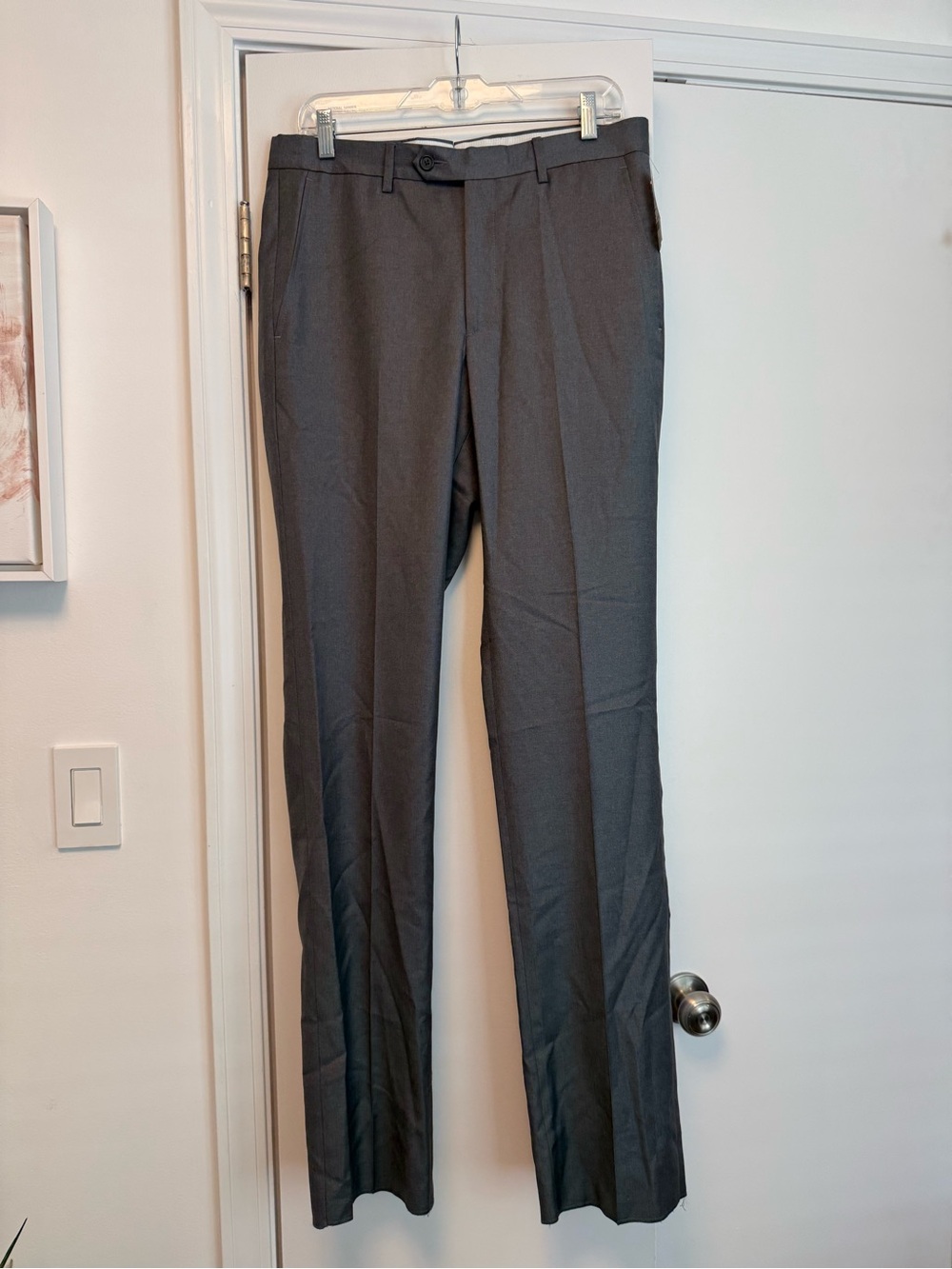 Santorelli Men's Dress Pants in Charcoal